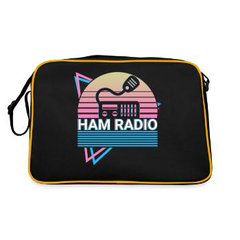 Radioamateur Amateur Radio Rétro - Sac Retro - noir/or - Dos