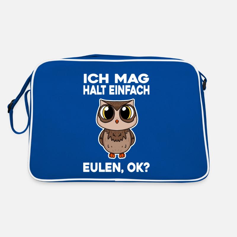 Ich mag halt einfach Eulen Retro Tasche