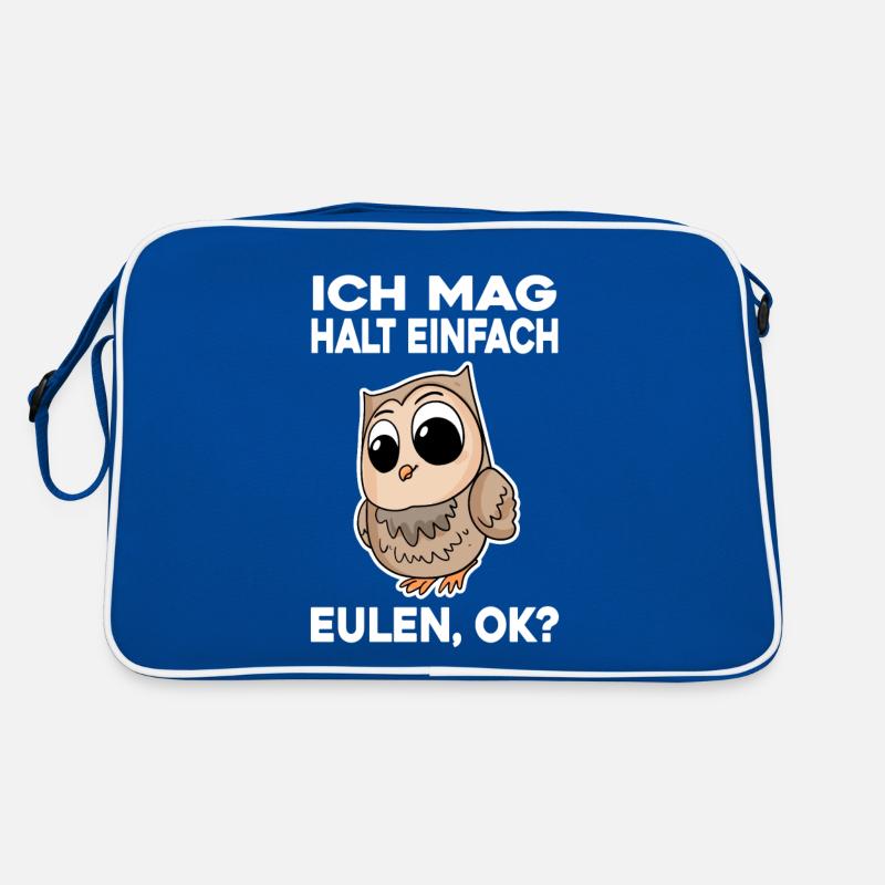 Ich mag halt einfach Eulen Retro Tasche
