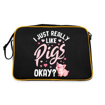 Pig - Retro Bag - black/gold - Back
