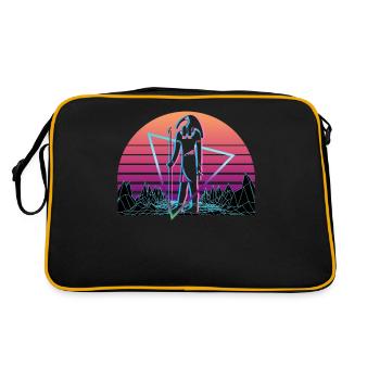 Thoth Dieu égyptien Egypte Vaporwave Esthétique - Sac Retro - noir/or - Dos