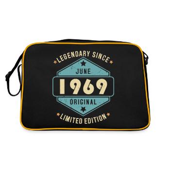 Juin 1969 Vintage Retro Anniversaire - Sac Retro - noir/or - Dos