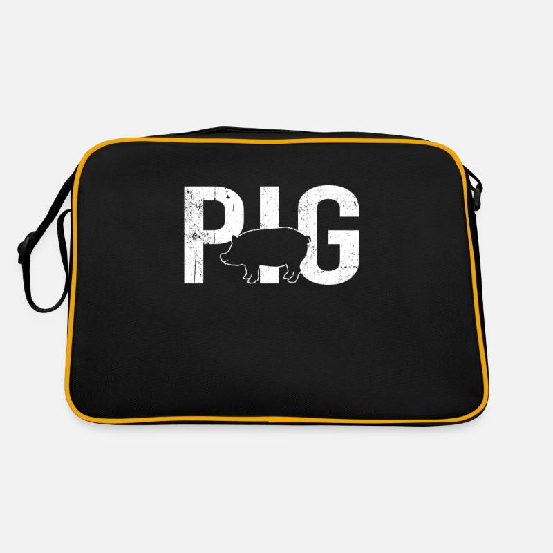 Schwein pig Retro Tasche