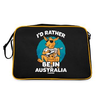 I'd Rather Be In Australia - Retro Bag - black/gold - Back