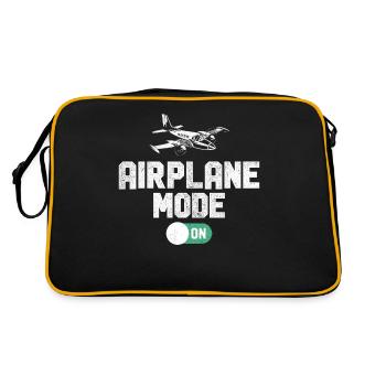 Airplane Pilot Vintage Airplane - Retro Tasche - Schwarz/Gold - Hinten