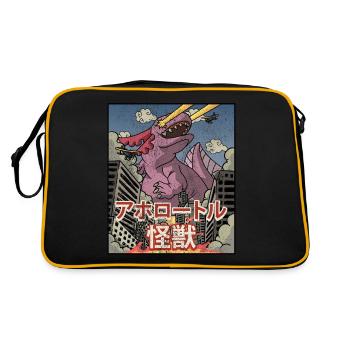Kaiju Axolotl Esthétique japonaise Kaijin - Sac Retro - noir/or - Dos