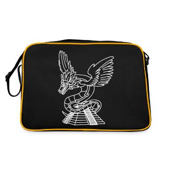 Quetzalcoatl Aztec Serpent Mayan Temple Inca - Retro Bag - black/gold - Back