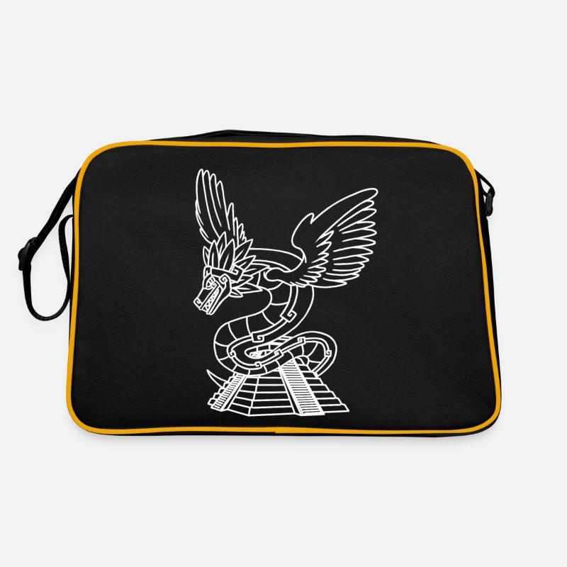 Quetzalcoatl Aztec Serpent Temple Maya Inca Sac Retro