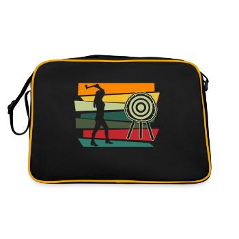Axe Throw Axe Thrower Axe Axe Gift - Retro Bag - black/gold - Back