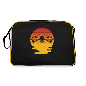 Drone Drone Drone Pilote Quadcopter - Sac Retro - noir/or - Dos