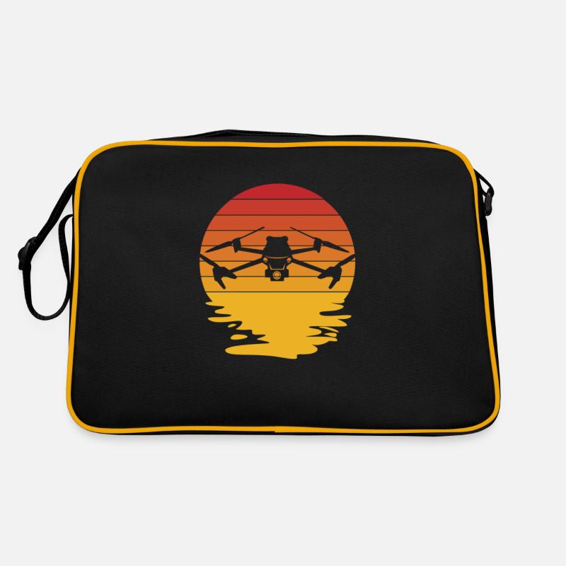 Drone Drone Drone Pilote Quadcopter - Sac Retro - noir/or