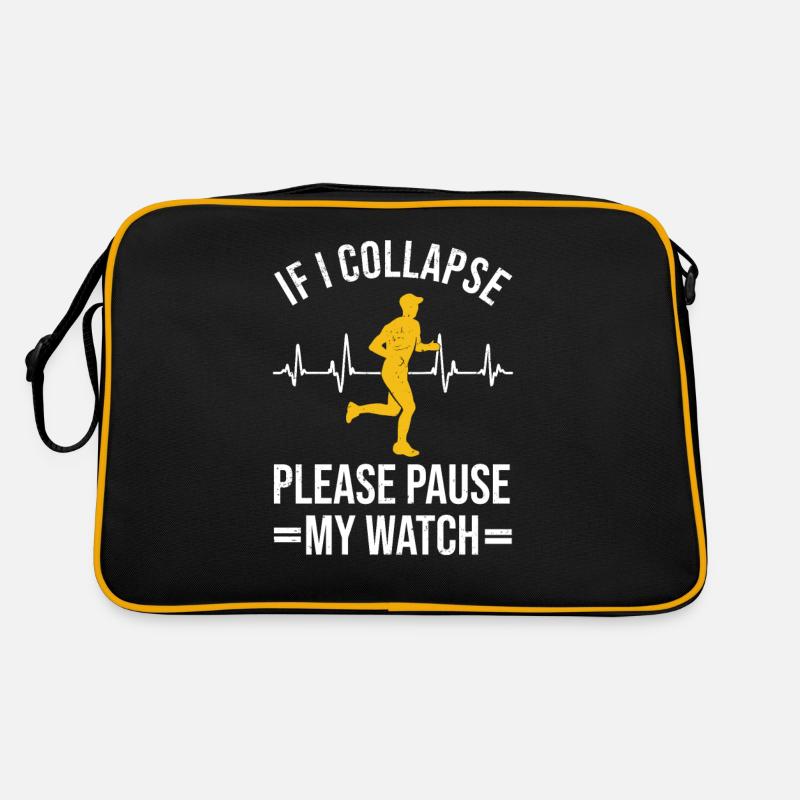 Marathon Runners Running Half Marathon Saying Retro Bag