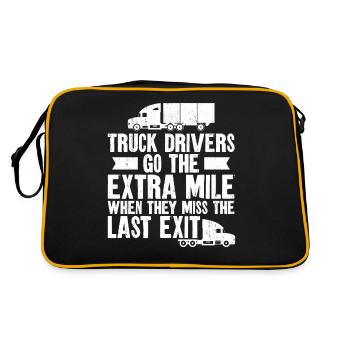 Trucker Truck Driver Vintage Truck - Retro Bag - black/gold - Back