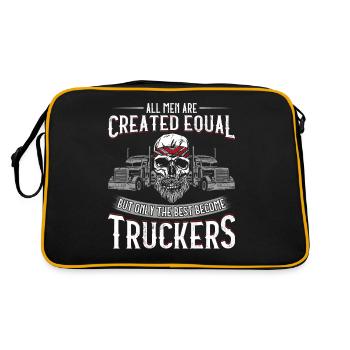 Trucker Truck Driver Vintage All - Retro Bag - black/gold - Back