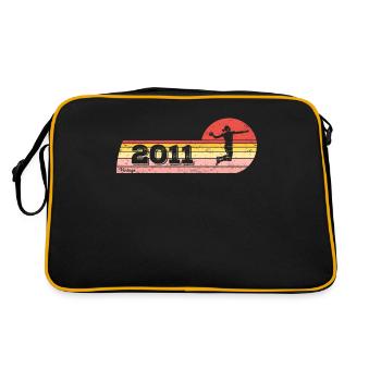 Joueuse de handball née en 2011 Jeu d’anniversaire dames - Sac Retro - noir/or - Dos