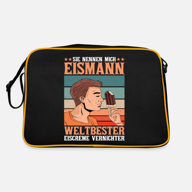 Sie Nennen Mich Eismann Weltbester Eiscreme Retro Tasche