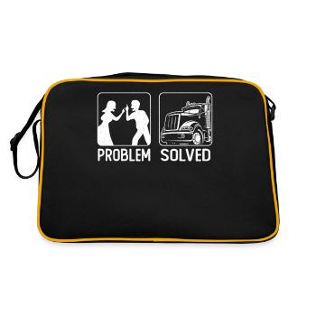 Trucker Truck Driver Wife Husband - Retro Bag - black/gold - Back