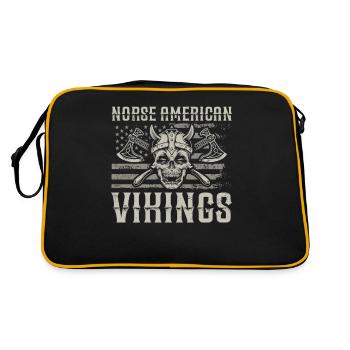 Vikings américains nordiques Us Independence Day - Sac Retro - noir/or - Dos