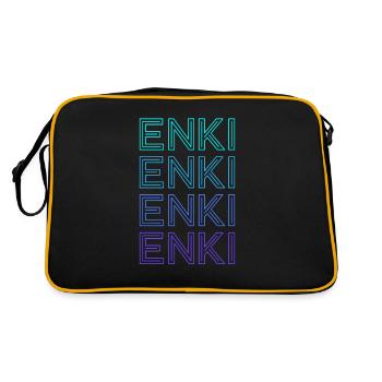 Enki Gott Antike sumerische Gottheit Retro - Retro Tasche - Schwarz/Gold - Hinten