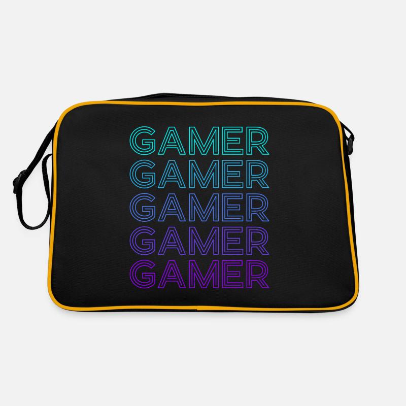 Spielen - Retro Tasche - Schwarz/Gold