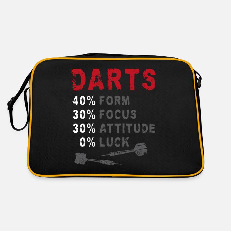 Darts Vintage Darts 40% Form 30% - Retro Tasche - Schwarz/Gold