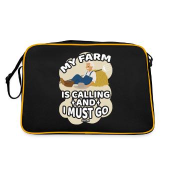 Ma ferme m’appelle et je dois y aller - Sac Retro - noir/or - Dos