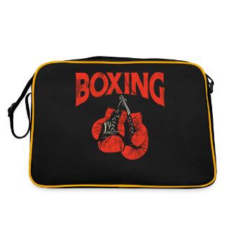 Boxing Gloves Vintage Boxing - Retro Tasche - Schwarz/Gold - Hinten