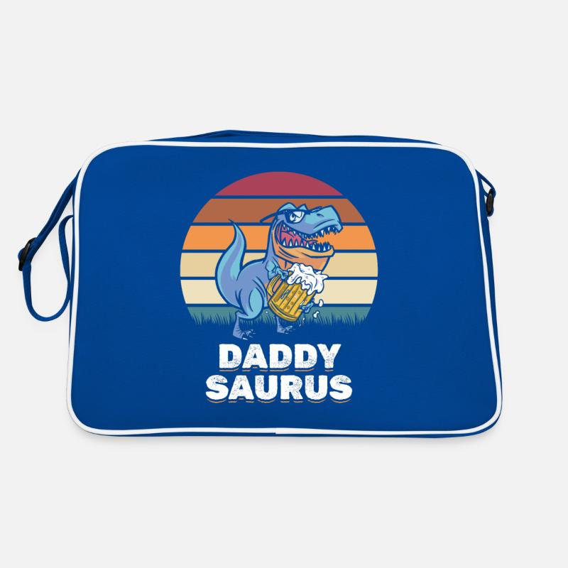 DaddySaurus Papa Dino Daddy Dinosaurier PapaSaurus Retro Tasche