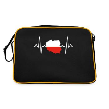 Pologne pologne battement de cœur - Sac Retro - noir/or - Dos