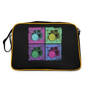 Batterie batteur 80S 90s Retro - Sac Retro - noir/or - Dos