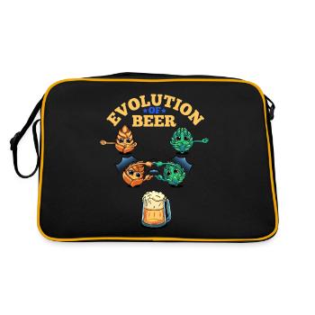 Evolution of Beer Funny Craft Beer Hops - Retro Bag - black/gold - Back