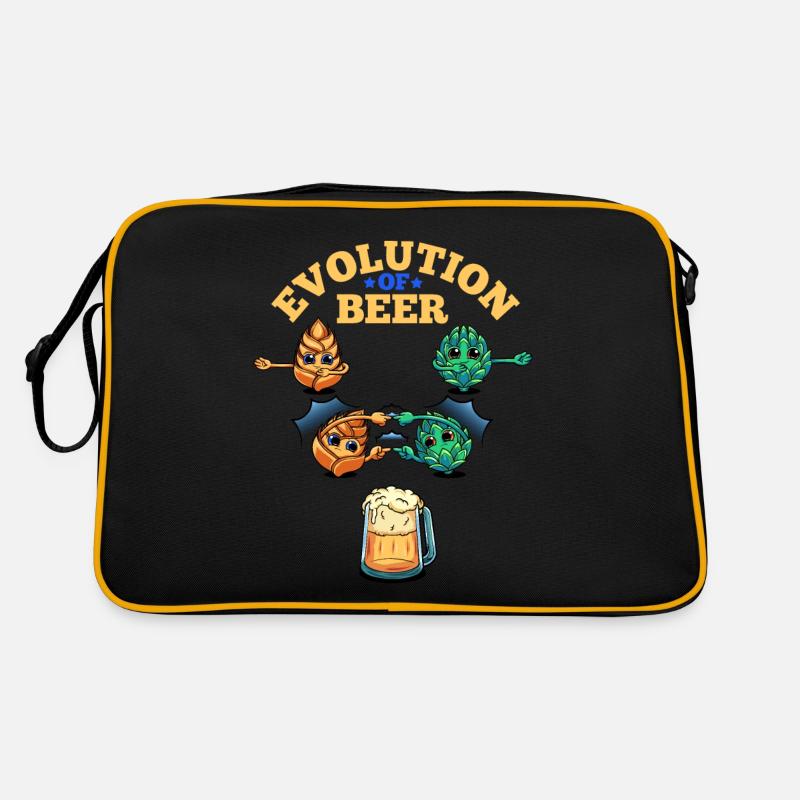 Evolution of Beer Funny Craft Beer Hops Retro Bag
