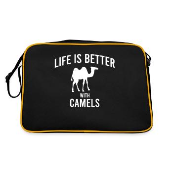 Camel Camel Saying - Retro Bag - black/gold - Back