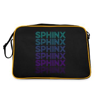 Sphynx Ägypten Altägyptische Sphinx Retro - Retro Tasche - Schwarz/Gold - Hinten