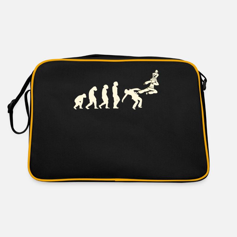 Schachspieler Schachspiel Schachbrett Evolution Retro Tasche