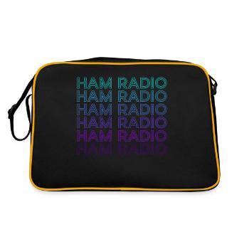 Radioamateur Amateur Radio Rétro - Sac Retro - noir/or - Dos
