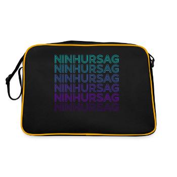 Ninhursag Göttin Antike sumerische Gottheit Retro - Retro Tasche - Schwarz/Gold - Hinten