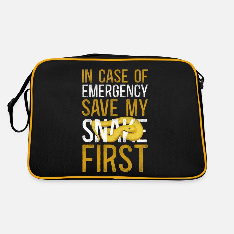 Snake Serpent In Case Of Emergency Retro Bag