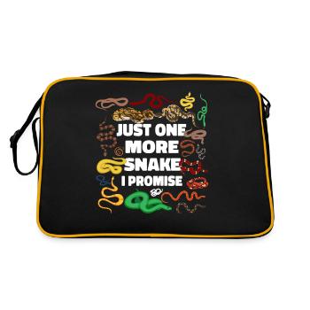 Snake Serpent Just One More Snake - Retro Tasche - Schwarz/Gold - Hinten