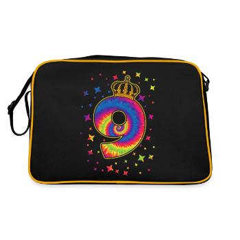 Tie-dye fête d’anniversaire 9 ans 9 ans - Sac Retro - noir/or - Dos