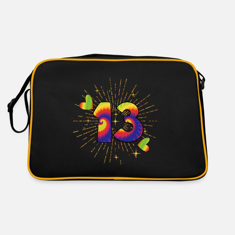 Tie-dye 13. Geburtstagsfeier 13 Jahre Alter Retro Tasche