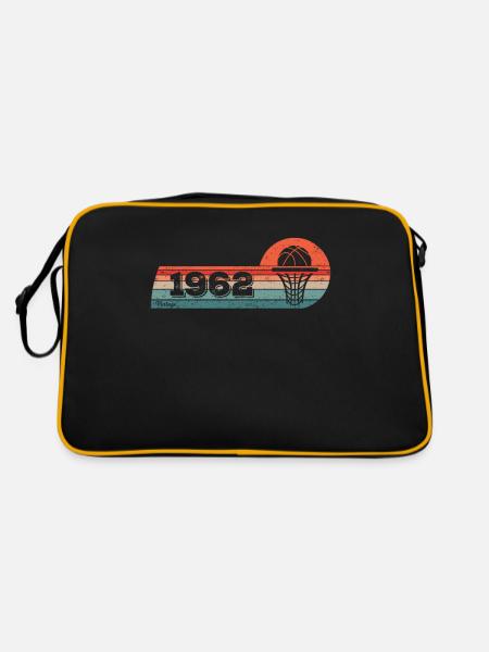 Basketball player born 1962 Birthday Balls - Retro Bag - black/gold - Back
