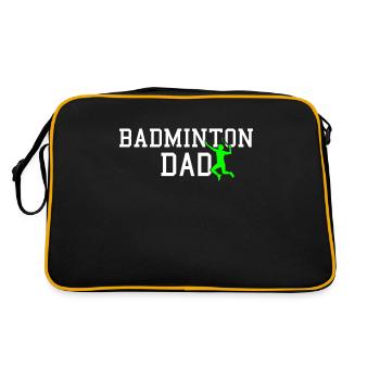 badminton dad - Retro Bag - black/gold - Back
