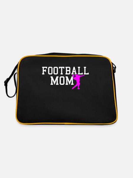football mom - Retro Tasche - Schwarz/Gold - Hinten