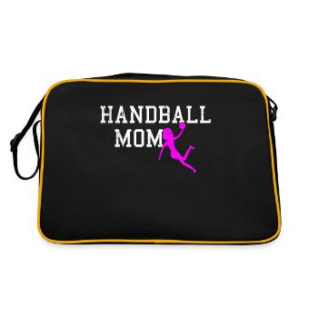 handball mom - Retro Tasche - Schwarz/Gold - Hinten