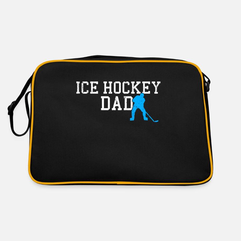 Eishockey dad - Retro Tasche - Schwarz/Gold