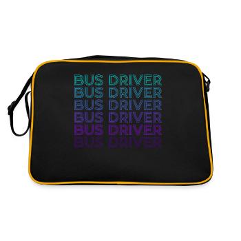 Chauffeur de bus Trajet en bus Retro - Sac Retro - noir/or - Dos