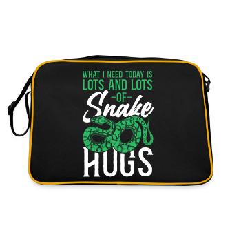 Snake Serpent What I Need Today Is - Retro Tasche - Schwarz/Gold - Hinten