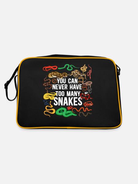 Snake Serpent You Can Never Have - Retro Tasche - Schwarz/Gold