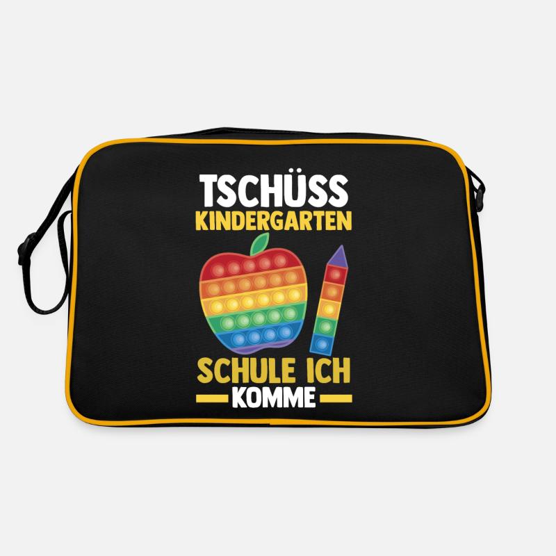 Tschüss Kindergarten Schüler Einschulung Schulanfa Retro Tasche